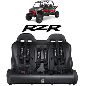 RZR 4 1000/900 Rear Bench Seat w/ Harnesses - Dunes 2 Dezert SXS