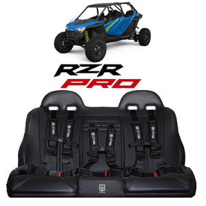 RZR Pro S Rear Bench Seat w/ Harnesses (2025+) - Dunes 2 Dezert SXS