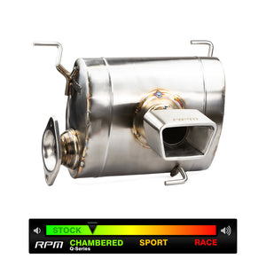 RPM Chambered 3-Inch Performance Muffler for Polaris RZR Pro R with OEM Tip and Quiet Core Insert