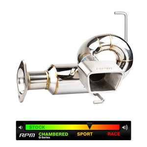 RPM RZR Pro R 3" sport muffler with stainless tip delivers a deep tone, weight savings, and factory-fit look for 2022–2025 models.