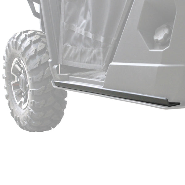 Polaris Ranger XP 900 or 1000 with Factory UTV UHMW Rock Sliders installed for durable, race-grade rocker protection in harsh terrain