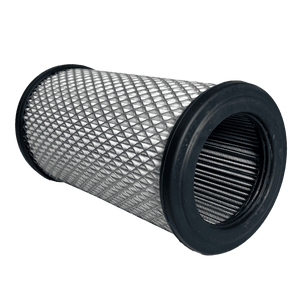 S&B Filters replacement air filter for Can-Am Defender, pleated element shown front on