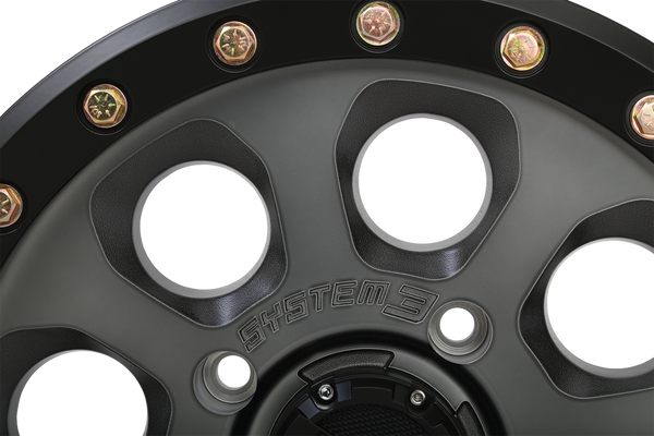 System 3 SB-7 Beadlock Wheels - Titanium - Dunes 2 Dezert SXS