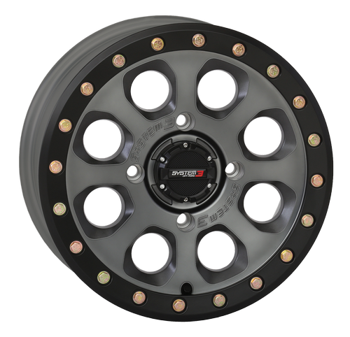 System 3 SB-7 Beadlock Wheels - Titanium - Dunes 2 Dezert SXS