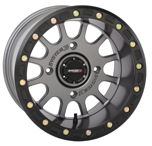 System 3 SB-5 Beadlock Wheel - Matte Gunmetal - Dunes 2 Dezert SXS