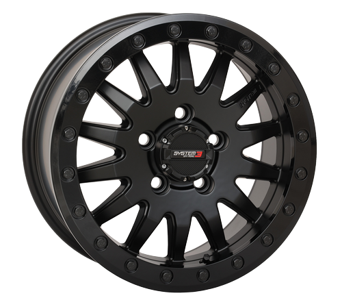 System 3 SB-8 Beadlock Wheel 5 & 6 Lug – Matte Black - Dunes 2 Dezert SXS