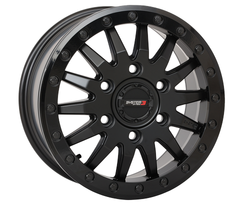System 3 SB-8 Beadlock Wheel 5 & 6 Lug – Matte Black - Dunes 2 Dezert SXS