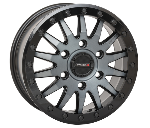 System 3 SB-8 Beadlock Wheel 5-Lug – Brushed Grey - Dunes 2 Dezert SXS