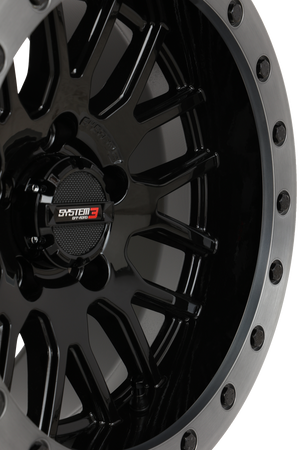 System 3 SB-9 Beadlock Wheel – Gloss Black w/ Brushed Ring - Dunes 2 Dezert SXS