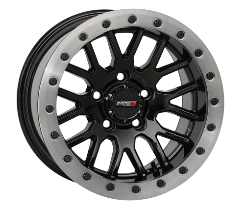 System 3 SB-9 Beadlock Wheel – Gloss Black w/ Brushed Ring - Dunes 2 Dezert SXS