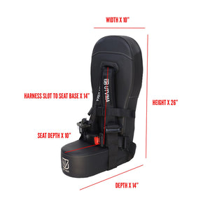 Kawasaki KRX 4 front bump seat for 2023+ UTV, UTV Mountain Accessories, with bump and demo features, designed for off-road riding.