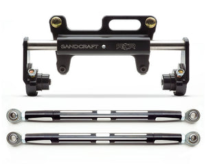 SANDCRAFT Steering Support for 2019–2023 RZR XP 1000 with billet housing, chromoly tie rods, and all mounting hardware