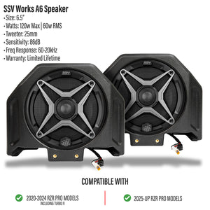 Polaris RZR Pro R/Turbo R/Pro XP 6.5" Rear Speaker Pods | SSV Works