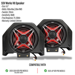 Polaris RZR Pro R/Turbo R/Pro XP 6.5" Rear Speaker Pods | SSV Works