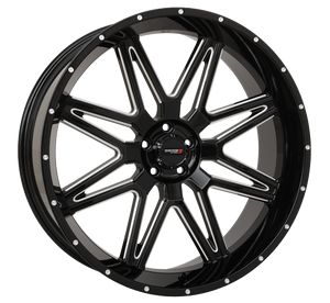 System 3 ST-7 Wheel – Gloss Black/Milled Finish - Dunes 2 Dezert SXS