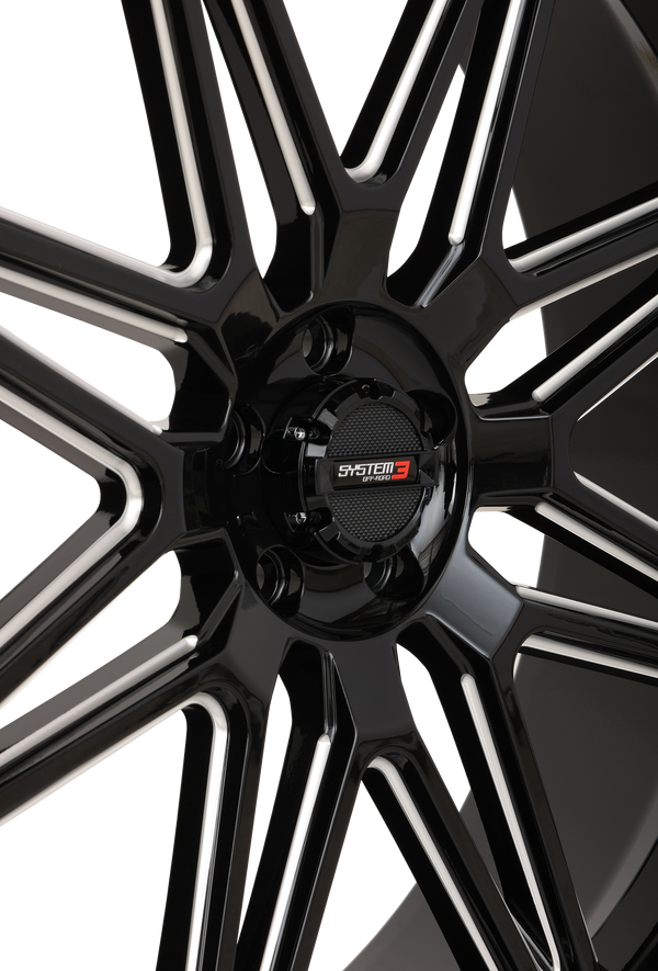System 3 ST-7 Wheel – Gloss Black/Milled Finish - Dunes 2 Dezert SXS