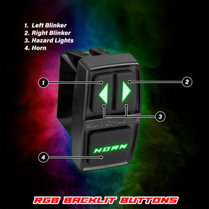 SWITCH Works Tango2 all-in-one RGB backlit turn signal, hazard, and horn controller