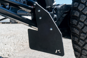 Madigan Motorsports Maverick R Mud Flap Kit on a Can-Am Maverick R — angle view