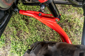 Madigan Motorsports RZR 200 Long Travel Kit on a Polaris RZR 200 — mounting hardware