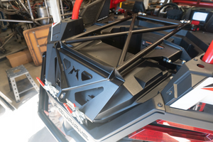 Madigan Motorsports RZR Turbo R Spare Tire Mount on a Polaris RZR Turbo R — finish detail