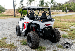 Madigan Motorsports RZR 200 Exhaust Cover on a Polaris RZR 200 — detail