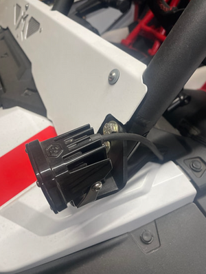 Madigan Motorsports RZR 200 A-Pillar Light Mount on a Polaris RZR 200 — detail