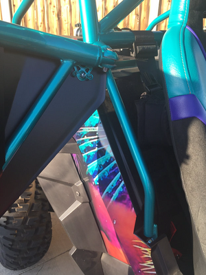 Madigan Motorsports RZR XP 1000 2-Seat Door Kit on a Polaris RZR XP 1000 — mounting hardware