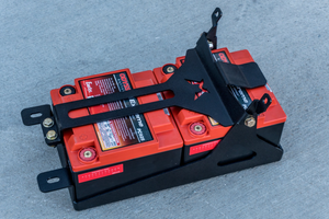 Madigan Motorsports Maverick X3 MAX Dual Battery Mount on a Can-Am Maverick X3 — mounting hardware