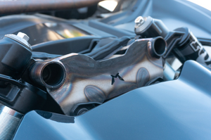 Madigan Motorsports Maverick X3 Upper Front Shock Mount on a Can-Am Maverick X3 — finish detail