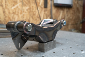 Madigan Motorsports Maverick X3 Upper Front Shock Mount on a Can-Am Maverick X3 — close-up