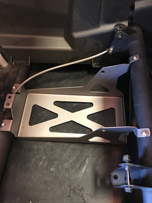 Madigan Motorsports Maverick X3 2-Seat Dual Battery Mount on a Can-Am Maverick X3 — installed