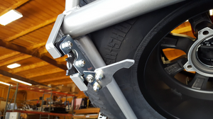 Madigan Motorsports RZR XP 1000 Spare Tire Mount on a Polaris RZR XP 1000 — fitted view