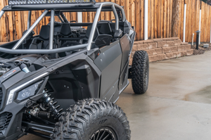 Madigan Motorsports Maverick X3 4-Seat Roll Cage & Roof on a Can-Am Maverick X3 — angle view