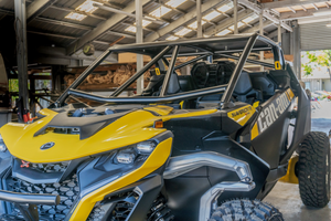 Madigan Motorsports Maverick R 2-Seat Roll Cage & Roof on a Can-Am Maverick R — installed