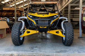 Madigan Motorsports Maverick R 2-Seat Roll Cage & Roof on a Can-Am Maverick R — angle view