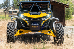 Madigan Motorsports Maverick R 2-Seat Roll Cage & Roof on a Can-Am Maverick R — fitted view