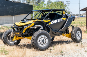 Madigan Motorsports Maverick R 2-Seat Roll Cage & Roof on a Can-Am Maverick R — close-up