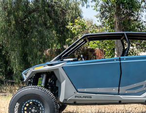 Madigan Motorsports RZR Turbo R 4-Seat Roll Cage on a Polaris RZR Turbo R — angle view