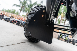 Madigan Motorsports Maverick X3 Mud Flap Kit on a Can-Am Maverick X3 — mounting hardware