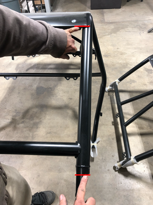 Madigan Motorsports RZR XP 1000 Glass Windshield on a Polaris RZR XP 1000 — mounting hardware