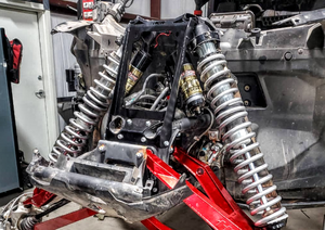 HCR Can-Am X3 shock tower support MAV-05420 adds front-end strength with double shear mounts and easy bolt-on installation