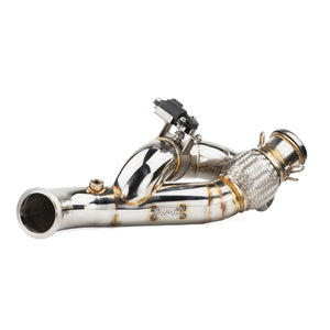 RPM Maverick R E-Valve Side Exit Down Pipe | 3" Exhaust - Dunes 2 Dezert SXS