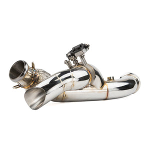 RPM Maverick R E-Valve Side Exit Down Pipe | 3" Exhaust - Dunes 2 Dezert SXS