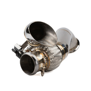 RPM Maverick R E-Valve Side Exit Down Pipe | 3" Exhaust - Dunes 2 Dezert SXS