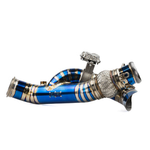 RPM titanium side exit E-Valve down pipe for the Can-Am Maverick R