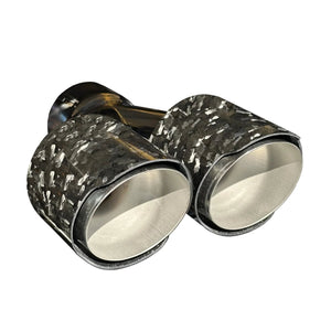 RPM CFMoto Z10 exhaust tip, polished stainless tip with gloss forged carbon sleeve