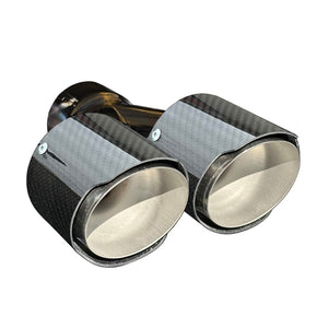 RPM Maverick R Carbon Dual Exhaust Tip – Custom Colors - Dunes 2 Dezert SXS