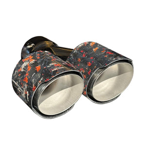 RPM Maverick R Carbon Dual Exhaust Tip – Custom Colors - Dunes 2 Dezert SXS