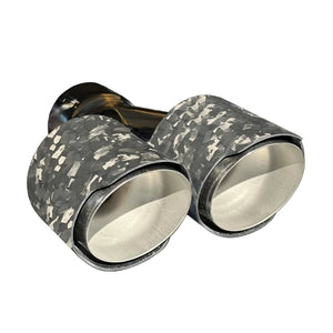 RPM CFMoto Z10 exhaust tip, polished stainless tip with matte forged carbon sleeve