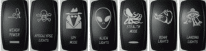 D2D LED Rocker Switch – Laser Etched, Waterproof - Dunes 2 Dezert SXS